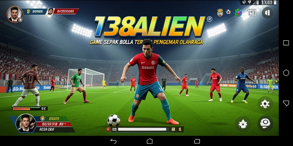 Tampilan gameplay menarik dalam 138ALIEN dengan aksi sepak bola seru.