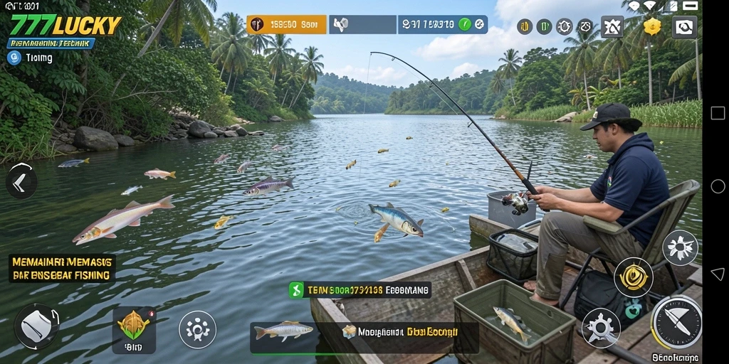 Gameplay menarik dari 777LUCKY yang menampilkan aksi memancing.