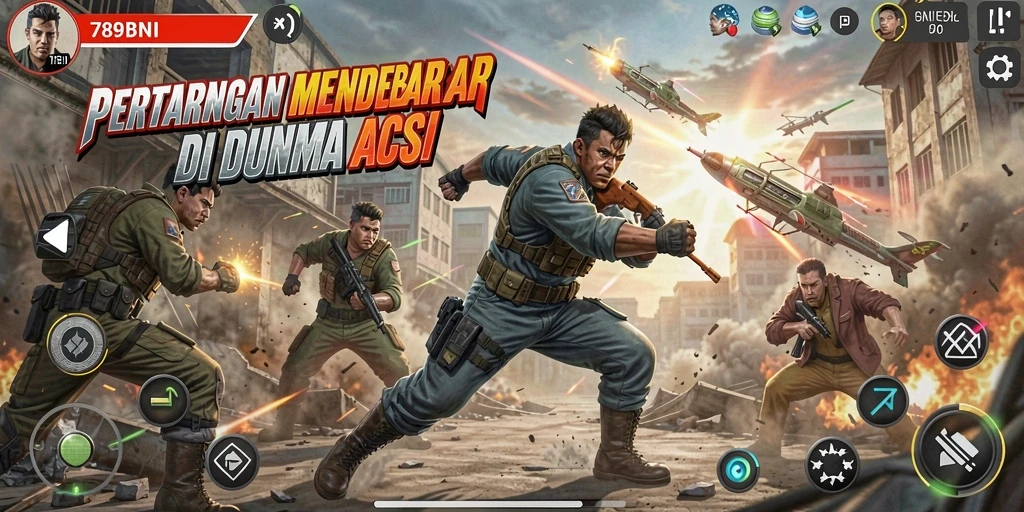 Tampilan aksi seru dari gameplay 789BNI yang menegangkan.