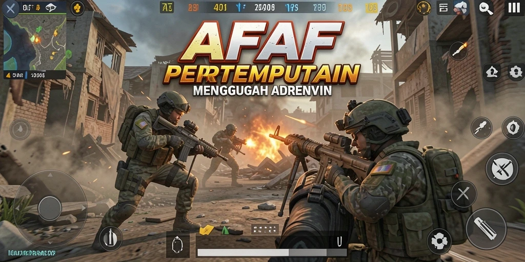 Tampilkan aksi mendebarkan dalam permainan AFAF dengan grafis realistis.