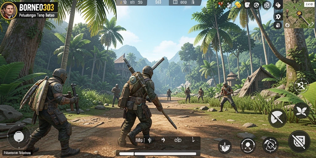 Screenshot gameplay BORNEO303 menampilkan keindahan dunia terbuka.