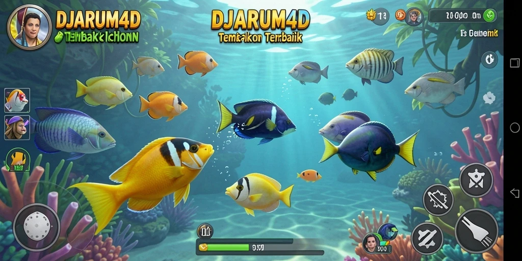 Tampilan gameplay seru Tembak Ikan di DJARUM4D.