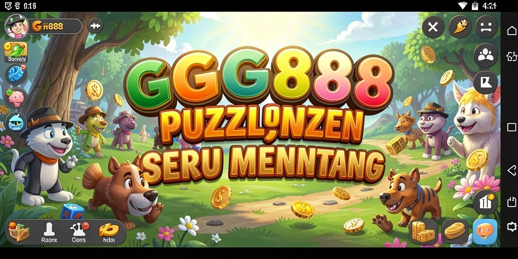 Tampilan gameplay GGG888 dengan teka-teki menarik dan grafis menawan.