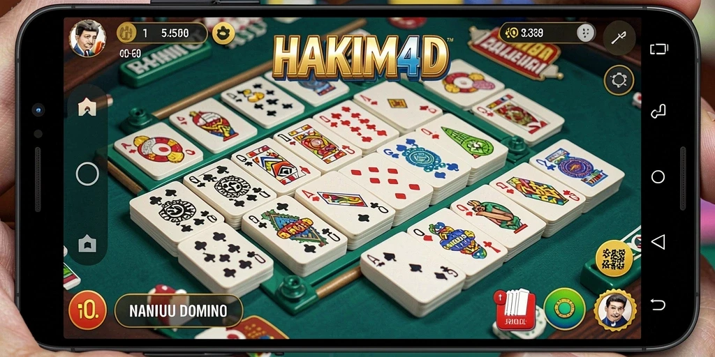 Screenshot HAKIM4D menampilkan gameplay Domino yang seru dan menarik.