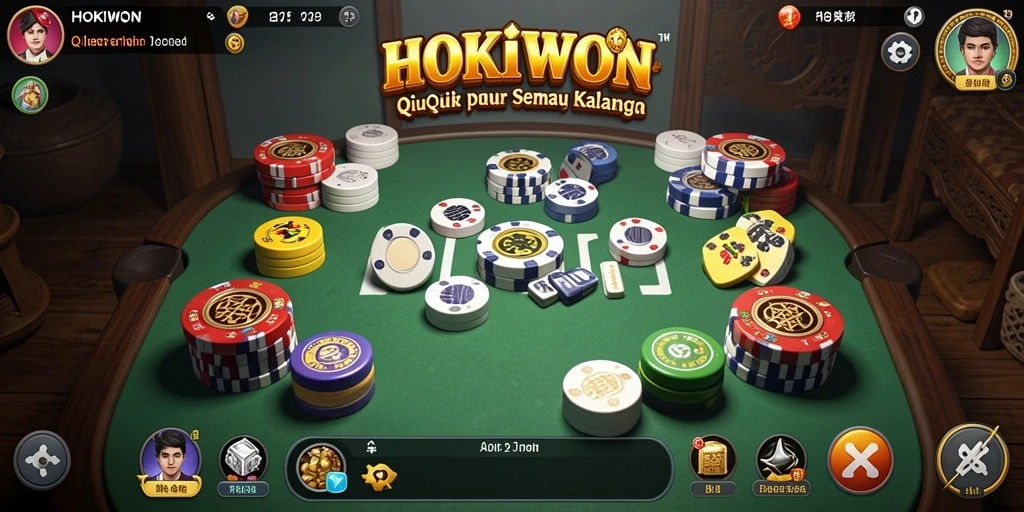 Tampilan gameplay QiuQiu yang seru dan interaktif di HOKIWON.