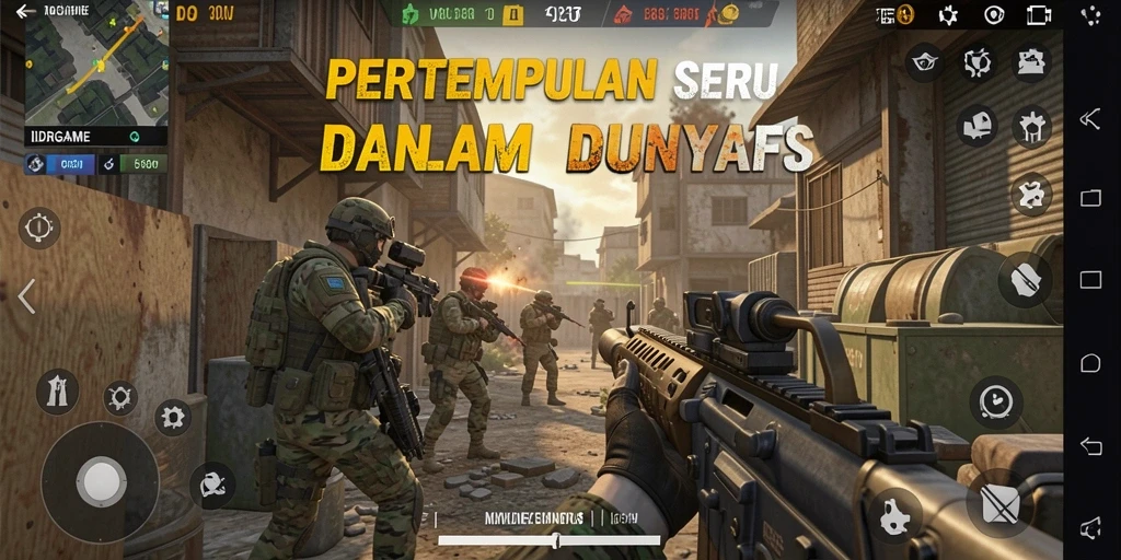 Tampilan gameplay seru dalam IDRGAME dengan aksi FPS yang mendebarkan.
