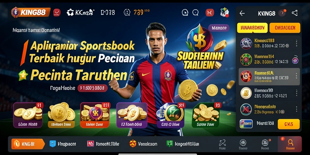 Tampilan screenshot gameplay dari aplikasi Sportsbook KING88 yang menarik.