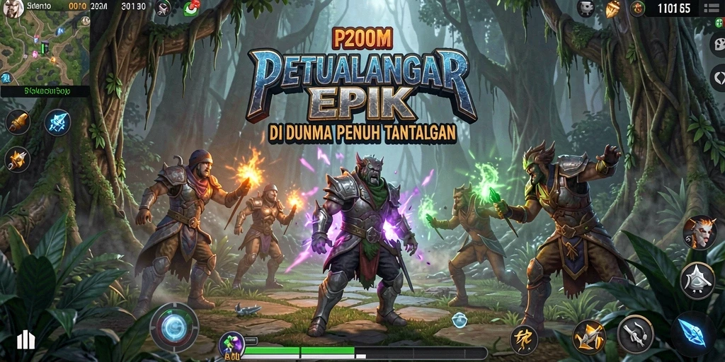 Tangkapan layar menampilkan gameplay seru P200M di dunia petualangan.