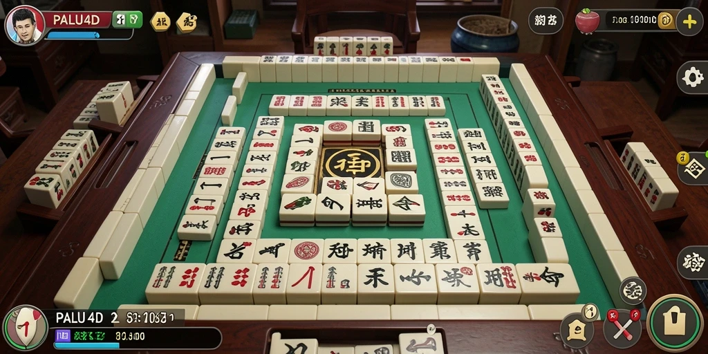 Tampilan gameplay seru dari PALU4D yang menghadirkan Mahjong klasik.