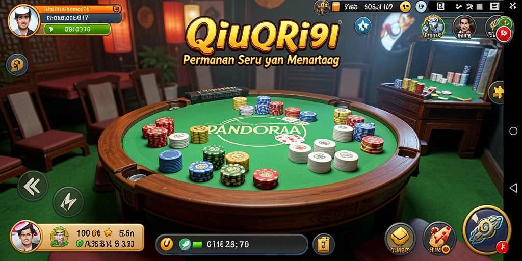 Screenshot PANDORA99 menampilkan aksi seru dalam permainan QiuQiu.