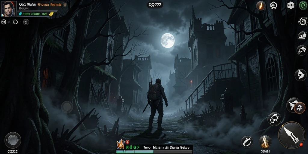 Screenshot gameplay menegangkan dengan nuansa Horror yang kental.