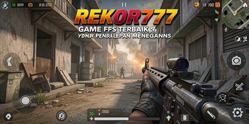 Screenshot dari gameplay <strong>REKOR777</strong> menampilkan aksi tembak-menembak yang seru.