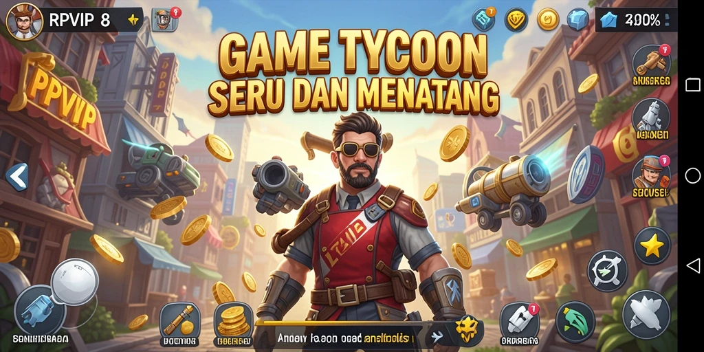 Gameplay seru di RPVIP8 dengan berbagai pilihan bisnis.