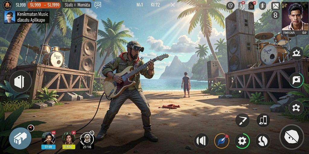 Tampilan gameplay SL999 yang menampilkan pengalaman musik interaktif.