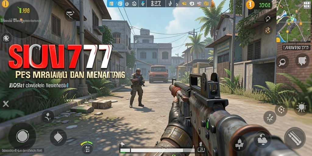 Tampilan gameplay utama SOV777 menunjukkan aksi seru dalam pertempuran TPS.
