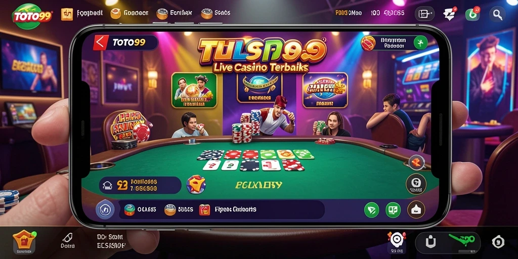Tampilan gameplay Live Casino TOTO99 yang mengasyikkan dan interaktif.