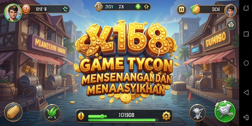 Screenshot gameplay X168 menunjukkan pengalaman seru dalam membangun bisnis Tycoon.